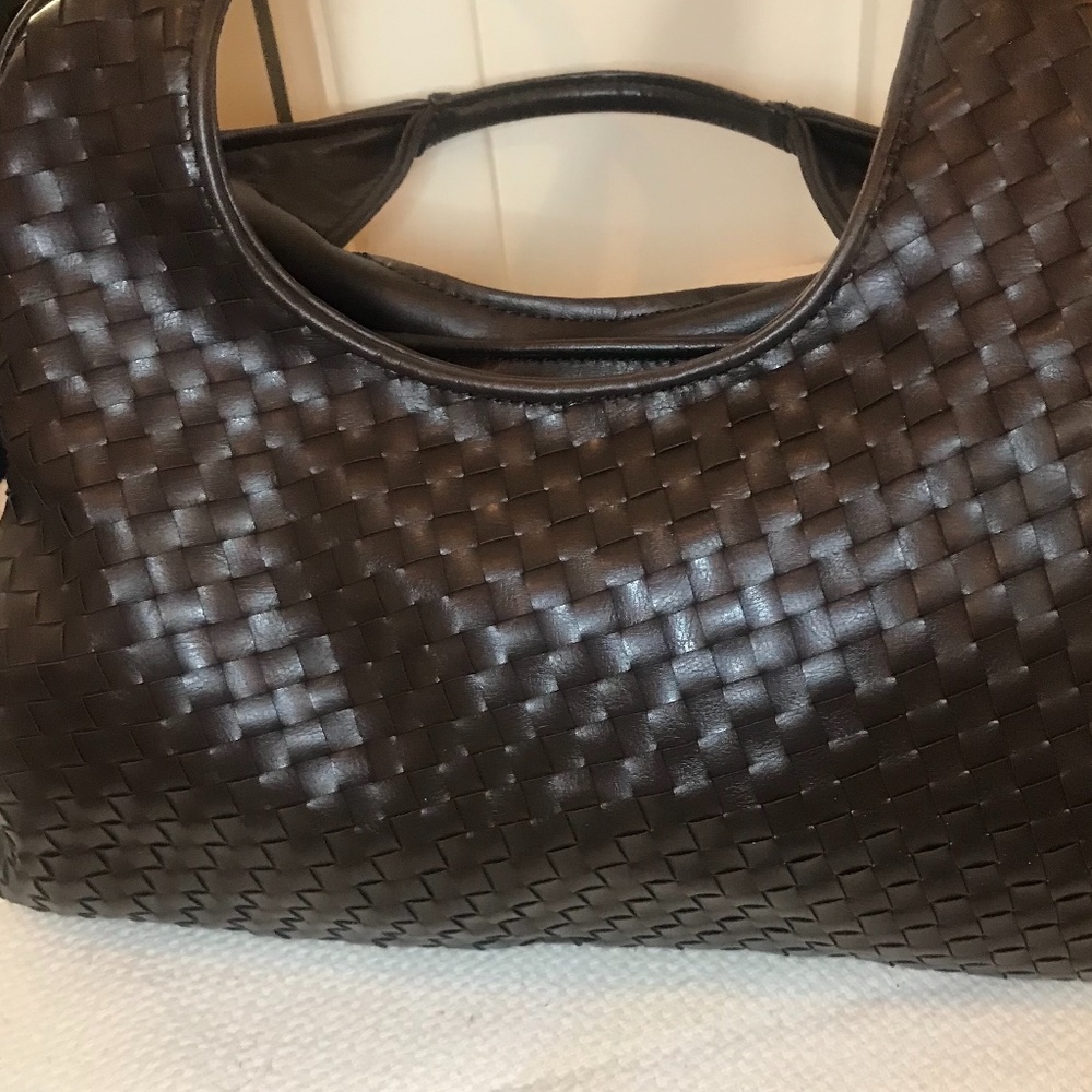 The Limited Basket Weave Patterned Handbag